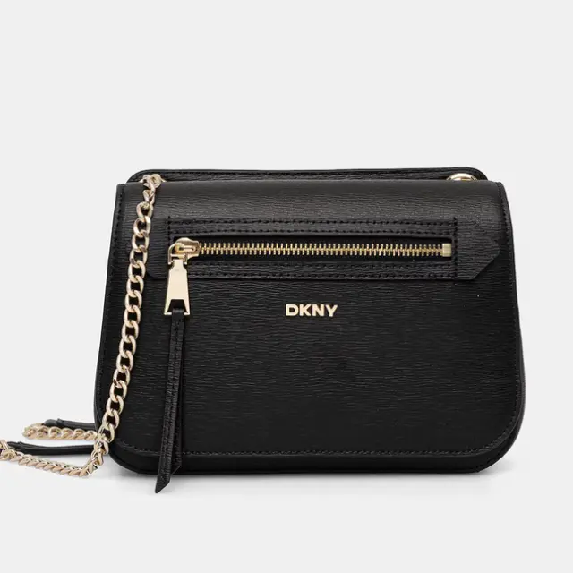 Γυναικεία Δερμάτινη Τσάντα 'Ωμου DKNY Bryant R5333M02-BGD Μαύρη Μαύρο - One Size