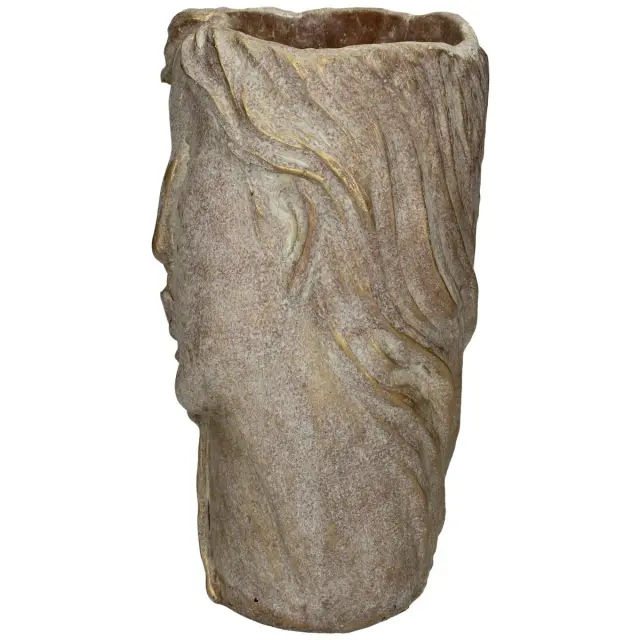 Κασπώ Μισό Πρόσωπο Χρυσό Τσιμέντο 19.5x16.5x22cm 3