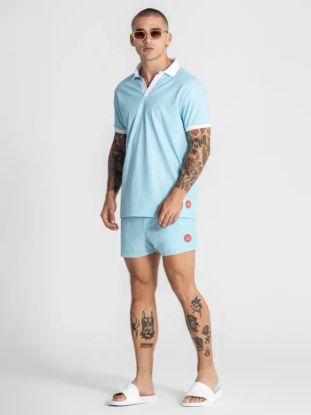 Gianni Kavanagh Ανδρικό TILED Polo Shirt – Light Blue - XL 2