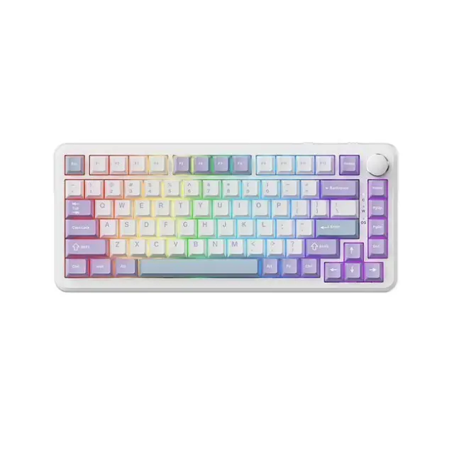 Ajazz Gaming Keyboard AK820 Max RGB Magnetic Switches White / Purple (AK820MAX-WM-PWB)