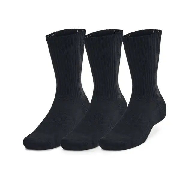 Under Armour Unisex Performance Tech 3 Pack Crew Socks Μαύρο 1386311-001 (Under Armour)