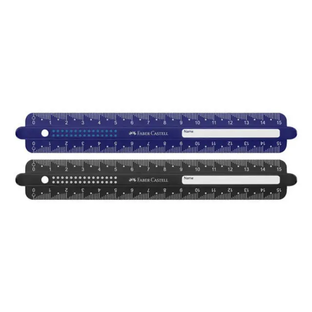 Faber Castell Grip Χάρακας 15cm Μπλε ή Μαύρο / TD172115 (Faber Castell)