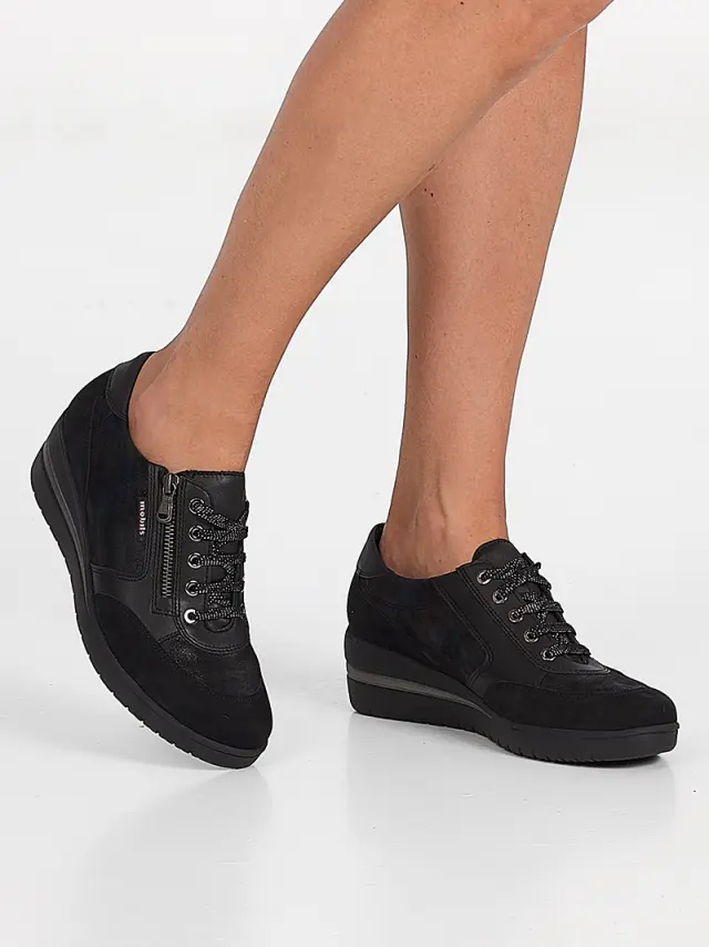 Mephisto Sneakers Γυναικείο δέρμα Nubuck Μαύρο MEP/PATRIZIA BLACK 2