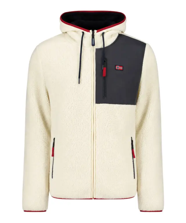 Norway Nautical School - Ανδρική Ζακέτα Φούτερ με Κουκούλα 869509-OFFWHI Offwhite