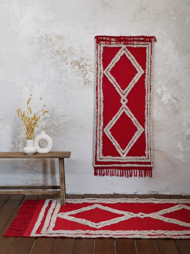 Χαλάκι Luna - Red Κόκκινο Χαλάκι 60x130