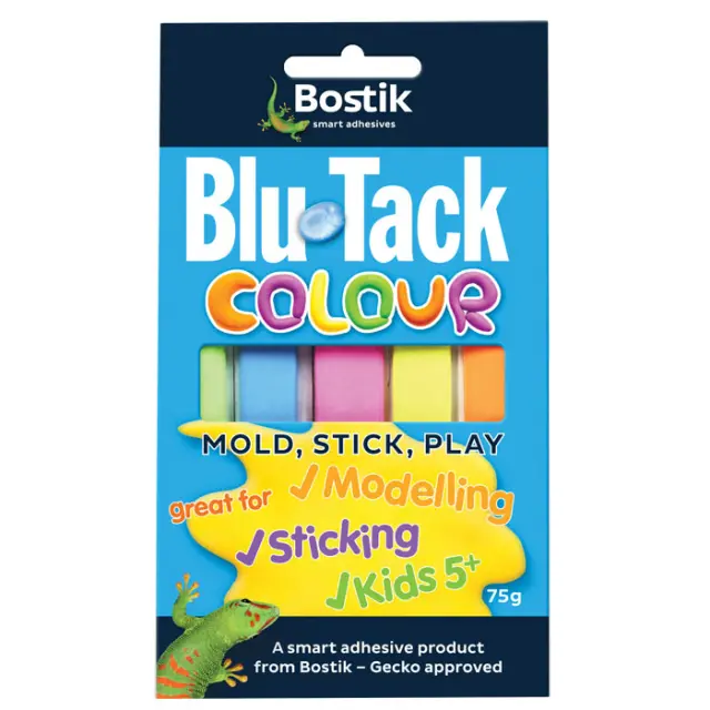 Αυτοκόλλητη Πλαστελίνη Blu Tack Color 75gr