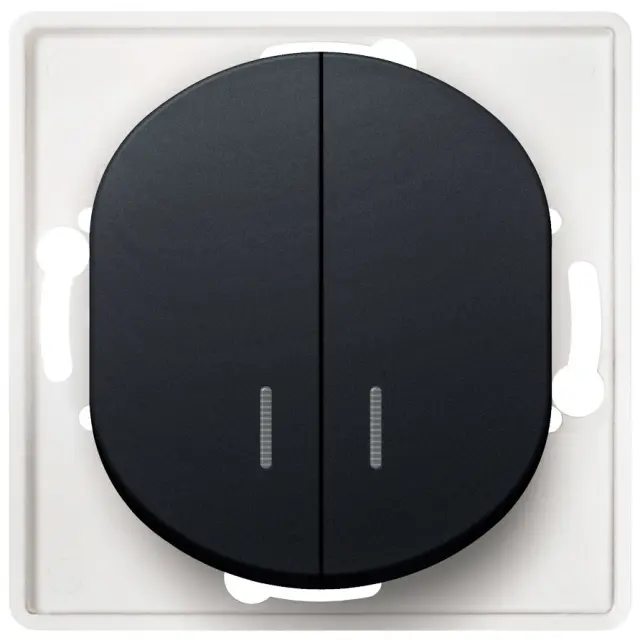 EON E626.E1 Serial switch with indication without cover frame soft-touch black 15.005.0202