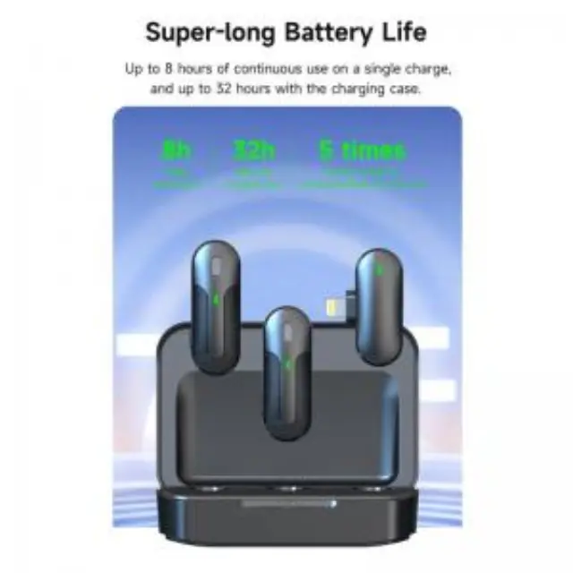 Ασύρματα Μικρόφωνα Devia M8-2-C Kintone Series 2 σε 1 USB C Μαύρο N64887 3