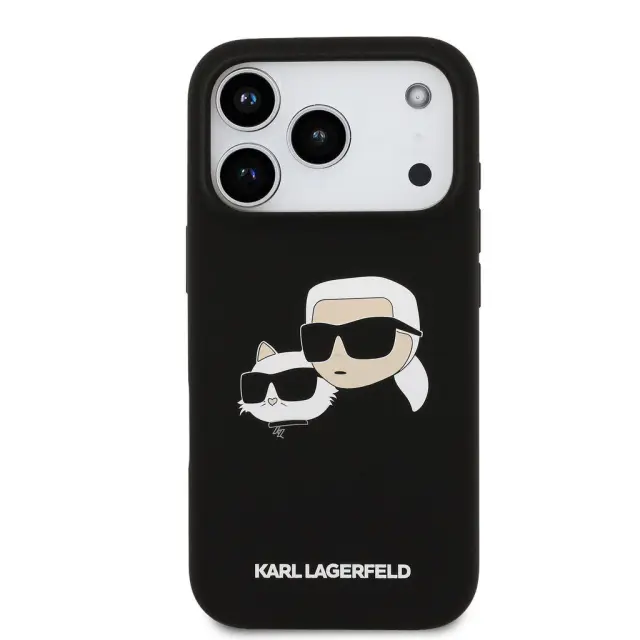 Karl Lagerfeld® Liquid MagSafe Back Cover Σιλικόνης για iPhone 17 Pro/18 Pro-Μαύρη