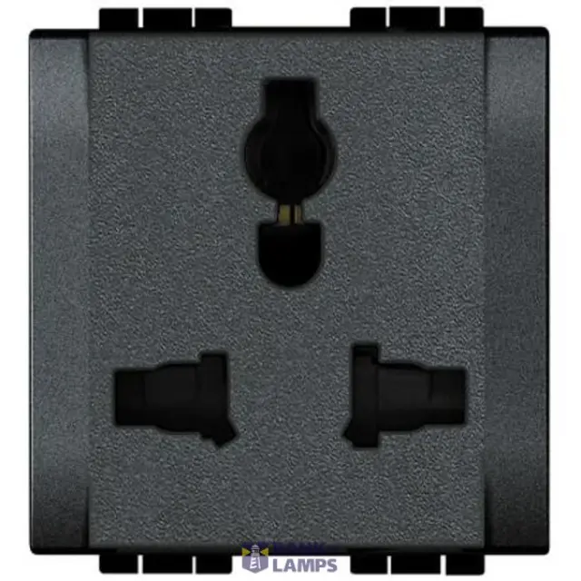 Socket outlet Livinglight 2P+E US type 1M anthracite