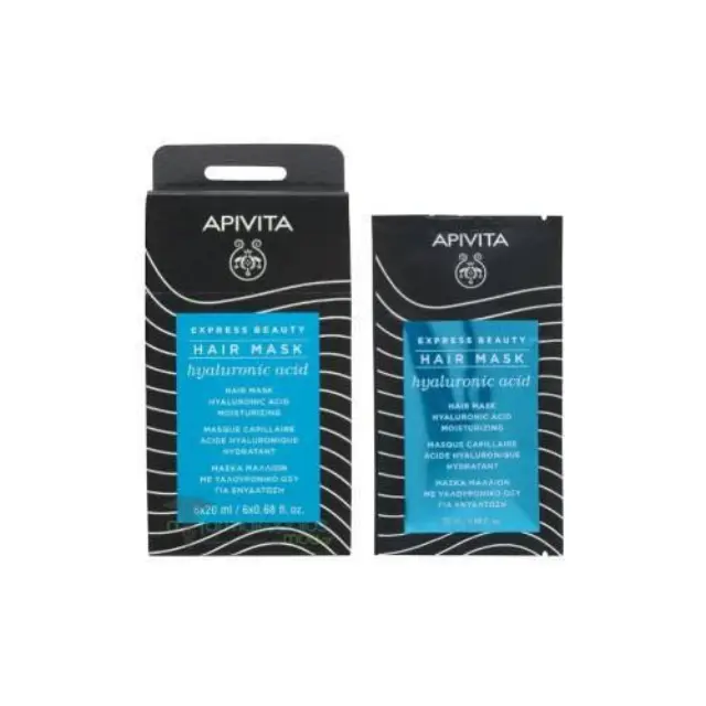 Apivita Express Beauty Hair Mask Hyaluronic Acid Μάσκα Μαλλιών για Ενυδάτωση με Υαλουρονικό Οξύ, 20ml