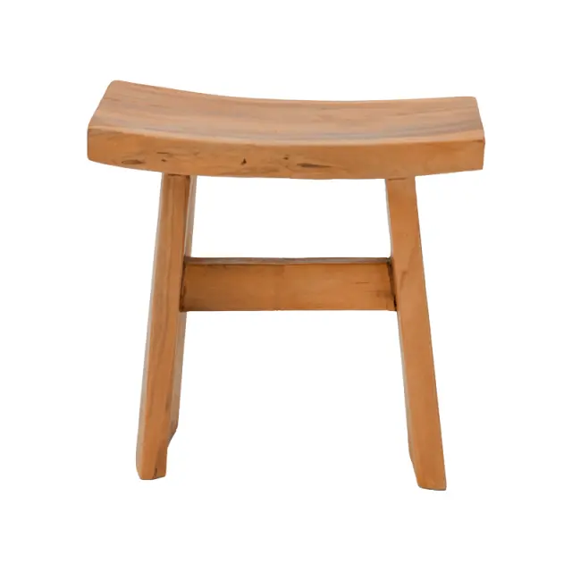 Σκαμπό Borbe pakoworld teak ξύλο σε φυσική απόχρωση 45x28x45εκ 2