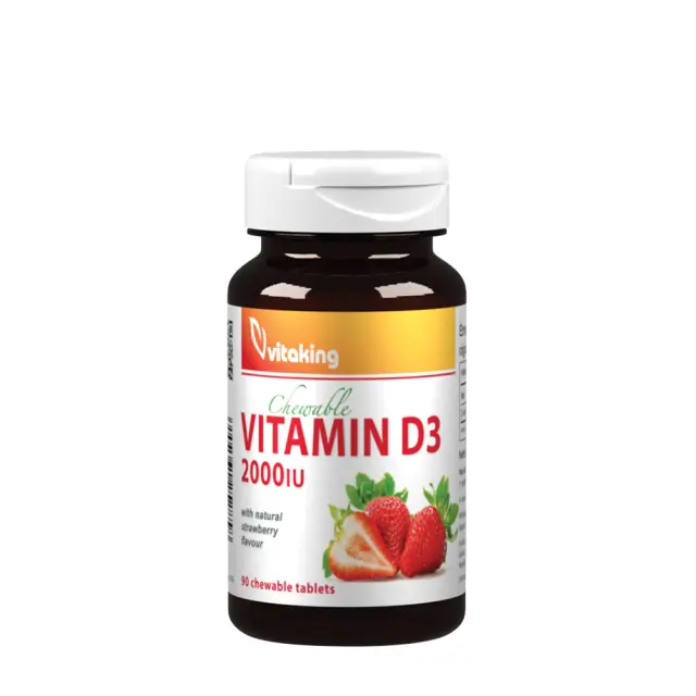 Vitaking Vitamin D3 2000 IU Strawberry, 90 Lozenges