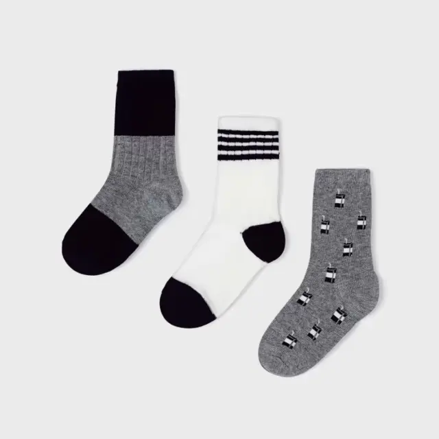 Mini 2 έως 10 ετών Σετ 3 καλτσάκια οργανικό βαμβάκι ecofriends κρεμ - 10Ε