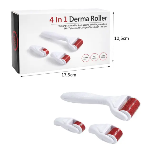Συσκευή Περιποίησης Προσώπου Derma Roller 4 σε 1 για Περιποίηση Δέρματος - Derma Roller 4 in 1 Skin Care Set 41021 2
