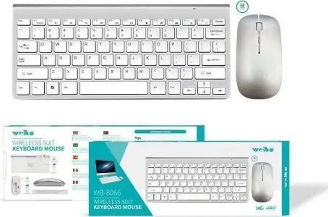 Weibo WB-8066 Ασύρματο Σετ Πληκτρολόγιο & Ποντίκι Αγγλικό US