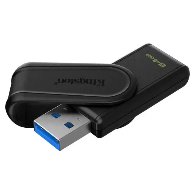 Kingston Technology DataTraveler 64GB Portable USB 3.2 Gen 1 Exodia S (Black-Black)