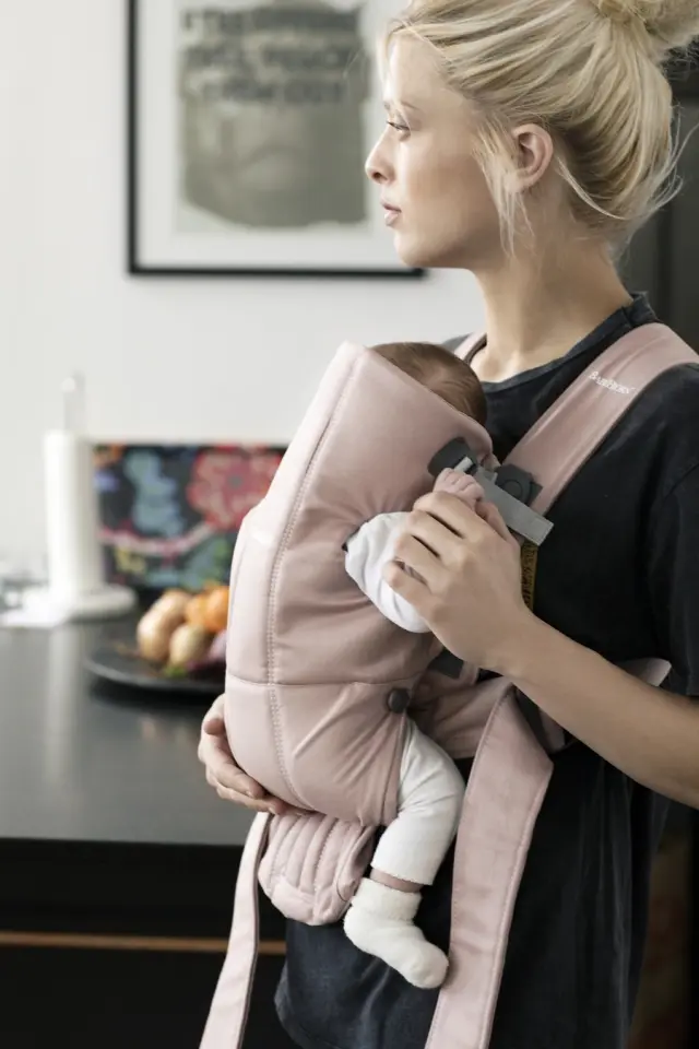 BabyBjörn Μάρσιπος Mini Cotton, Dusty Pink - 1408-021014E1 3