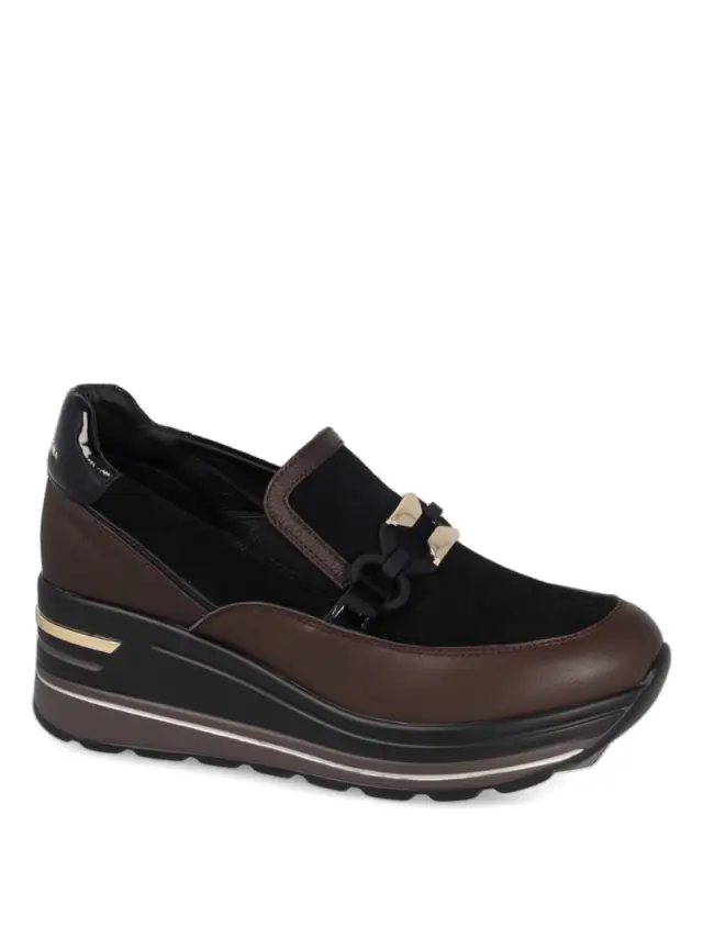 Donna Serena Sneakers Γυναικείο δέρμα/ύφασμα Καφέ DSE/6126 TDM - 35 3
