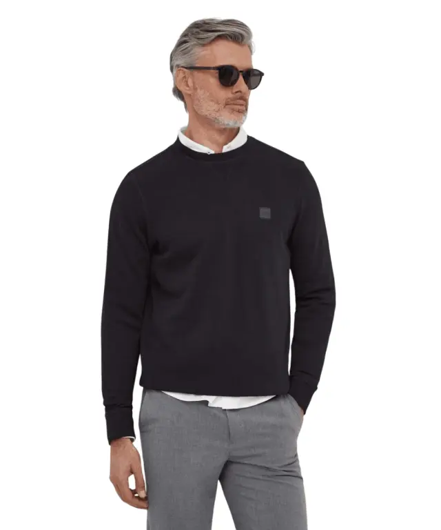 Hugo Boss - Ανδρικό Φούτερ Westart Cotton Terry 50509323-001 Μαύρο