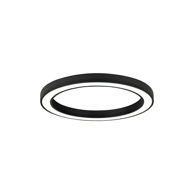 InLight Κρεμαστό φωτιστικό LED 88W 3CCT (by switch on base) σε μαύρη απόχρωση D:80cm (6073-80-BL) 2