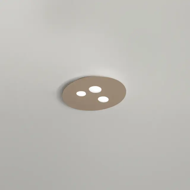 LUNA P/P φωτιστικό τοίχου oval 47x40 Dove Grey