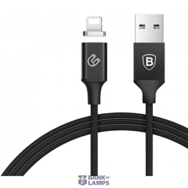 Insnap series magnetic USB cable Black 1,2m