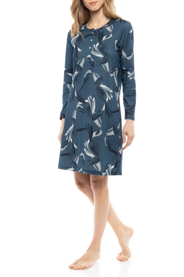 W1166 - Type - NIGHTGOWN BLUE LEAF - M 2