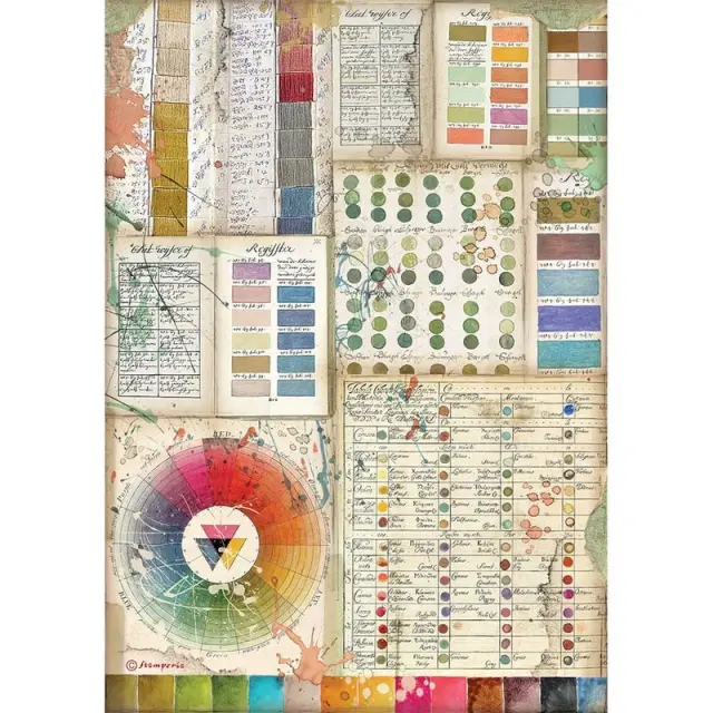 Ριζόχαρτο Stamperia 21x29cm, Atelier Pantone