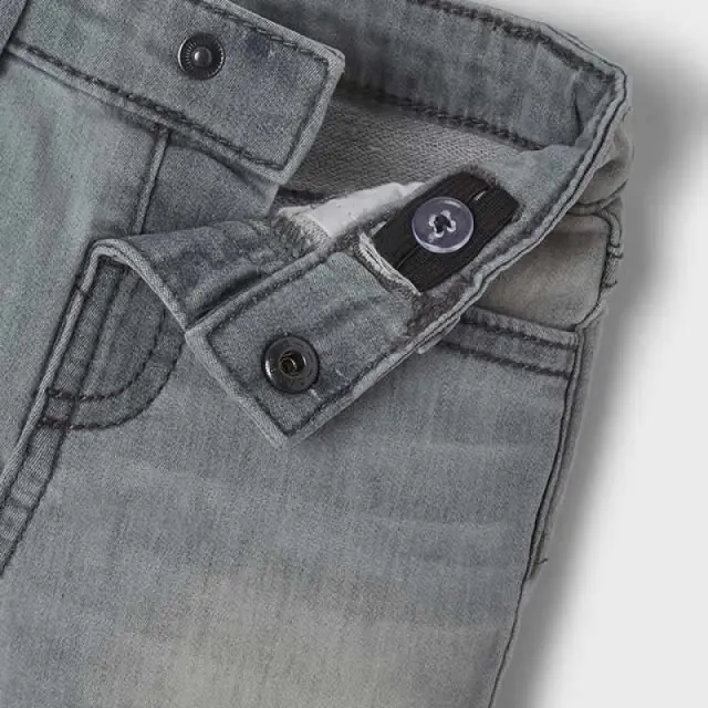 Baby 6 μηνών έως 4 ετών Βερμούδα τζιν μαλακό denim γκρι ανοιχτό 2