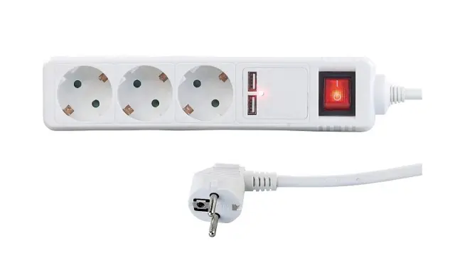 Πολύπριζο 3 θέσεων με διακόπτη και 2 θύρες USB - Σούκο - ST-GB03SU - 5m - 031351 2