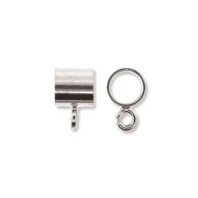 Σύνδεσμος για Κορδόνια 4mm - Silver Plated - 6τεμ