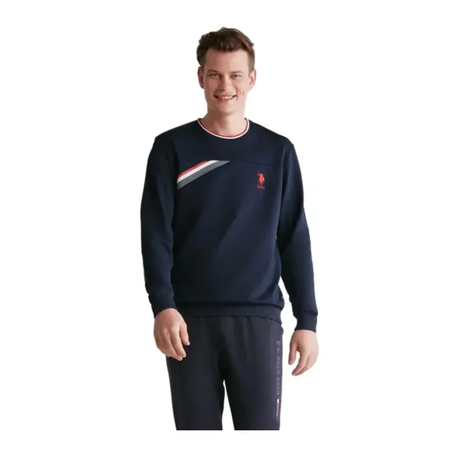U.S. Polo ASSN. Ανδρική Πυτζάμα Col-Stripes, Χρώμα Σκούρο Μπλε - 2XL
