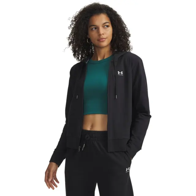 Under Armour Sport Terry Full-Zip Hoodie (6011017-001) - Μαύρο