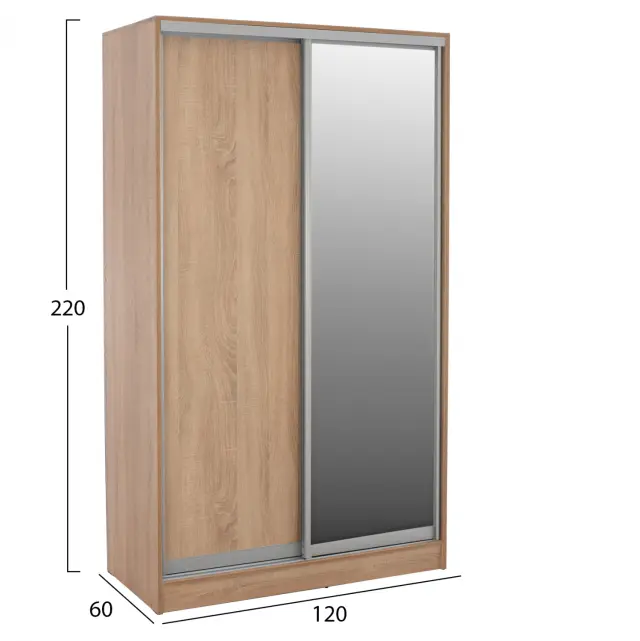 ΝΤΟΥΛΑΠΑ ΣΥΡΟΜΕΝΗ ΜΕΛΑΜΙΝΗΣ 120x60x220Yεκ. ΔΙΦΥΛΛΗ SONAMA ΜΕ ΚΑΘΡΕΠΤΗ FB92460.01 2