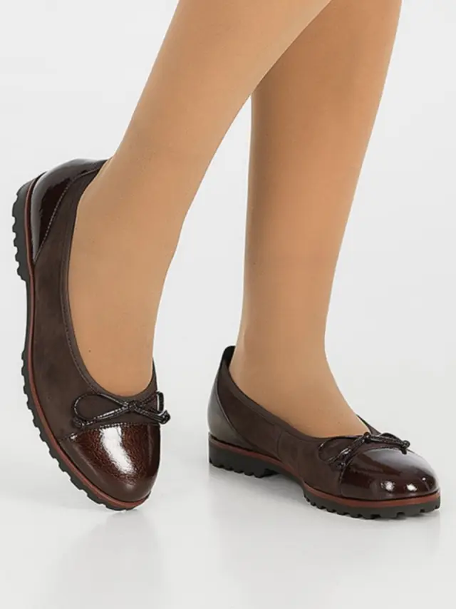 Gabor Μπαλαρίνες Γυναικείο δέρμα Nubuck Καφέ GAB/74100 001-MOCCA - 40 2