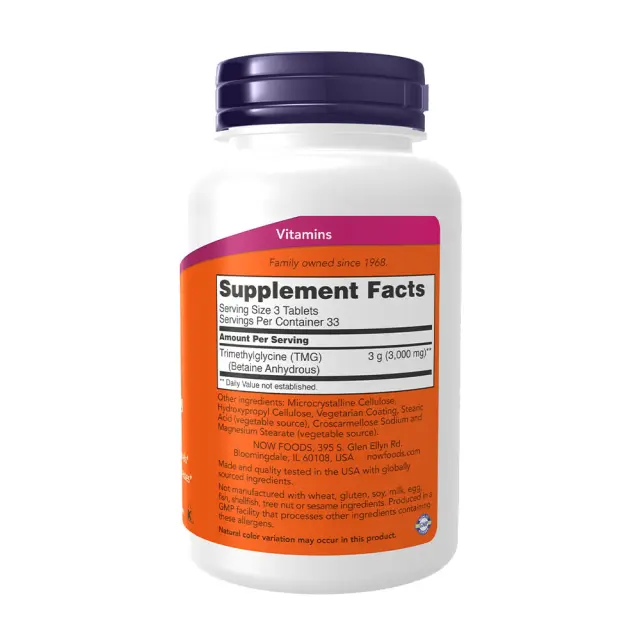 Now Foods TMG 1000mg 100 ταμπλέτες 2