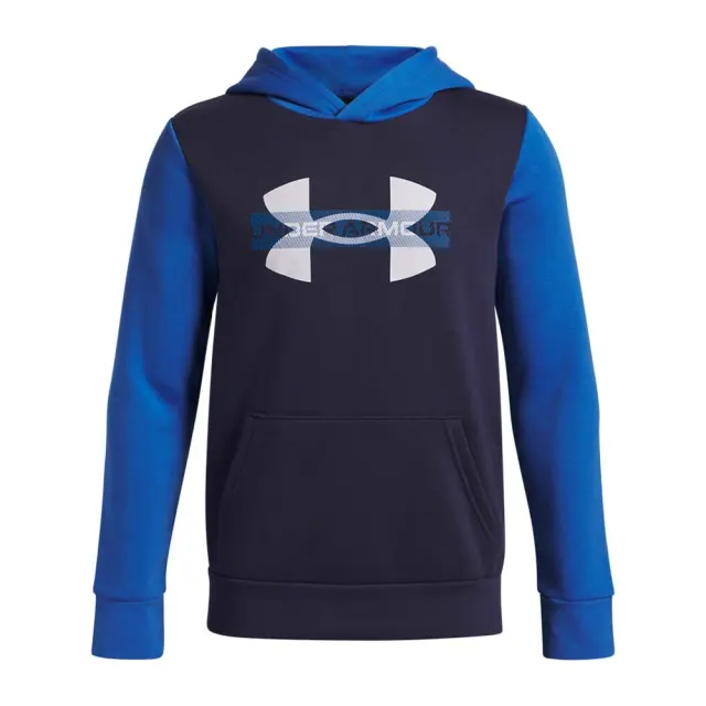 Under Armour Boy's Rival Fleece Colorblock Graphic Hoodie Μπλε Σκούρο 6004994-402 (Under Armour)