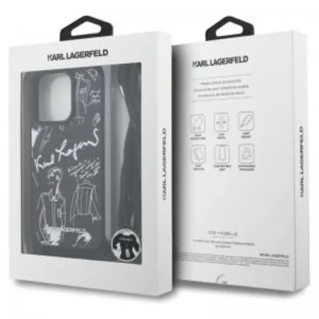Θήκη Δερμάτινη Karl Lagerfeld Apple iPhone 16 Pro Max Magsafe Saffiano Crossbody Μαύρο N69929 3