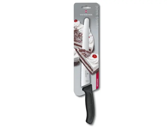 Μαχαιρι τεμαχισμού - ζαχαροπλαστικης Victorinox Swiss Classic οδοντωτό και μήκος λεπίδας 26cm - Black6.8633.26B 2