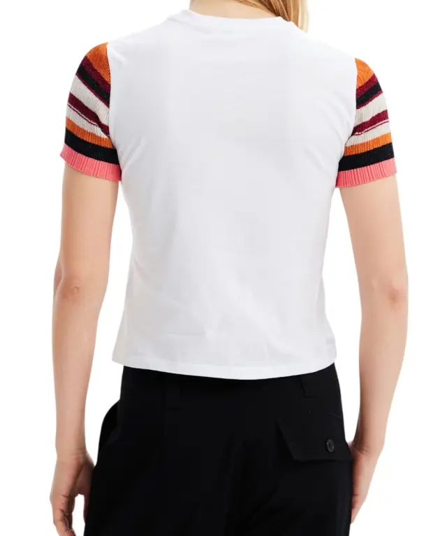 Desigual - Γυναικείο T-shirt Tricou 23SWTK80-1000 Λευκό 3
