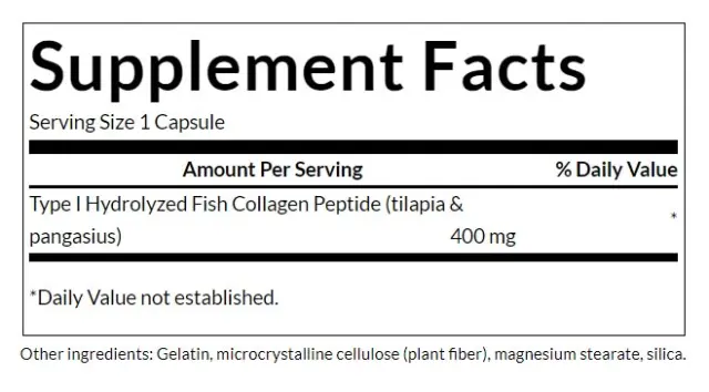 SWANSON Marine Collagen Type I Hydrolyzed 400mg 60 κάψουλες 2
