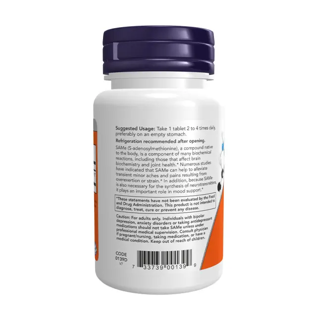 Now Foods SAMe 400 mg 30 Tablets 3