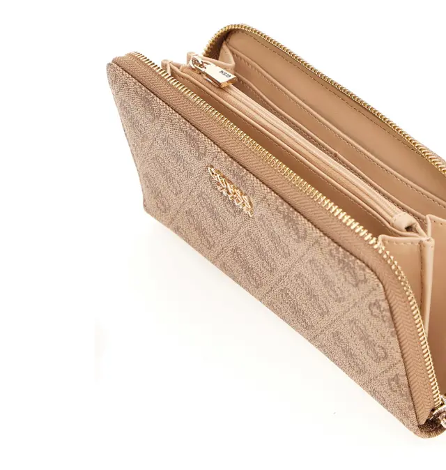 Πορτοφόλι GUESS Brenton Large Zip Around SWLG9648146 Μπεζ 3