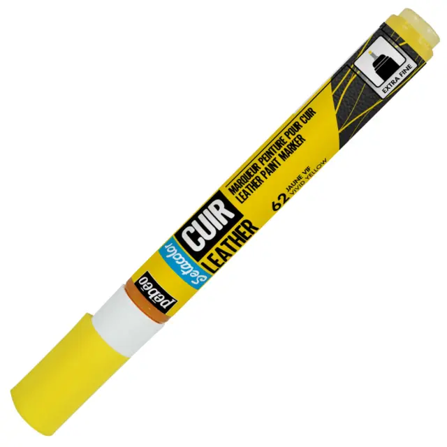 Pebeo Μαρκαδόρος Δέρματος Setacolor Leather Μύτη 0.7mm - 62 Vivid Yellow