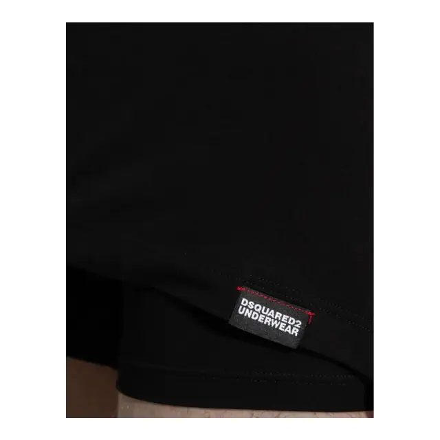 DSQUARED2 Ανδρικό T-Shirt BE ICON Arm Logo, Χρώμα Μαύρο-Κόκκινο - L 3