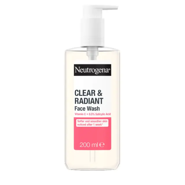 Neutrogena Clear & Radiant Καθαριστικό Προσώπου Vitamin C & Pink Grapefruit 200ml
