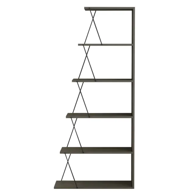 ΒΙΒΛΙΟΘΗΚΗ FB92241.13 OLIVE GREY ME ΜΑΥΡΕΣ ΒΕΡΓΕΣ 65x22-24x146Υεκ. 3
