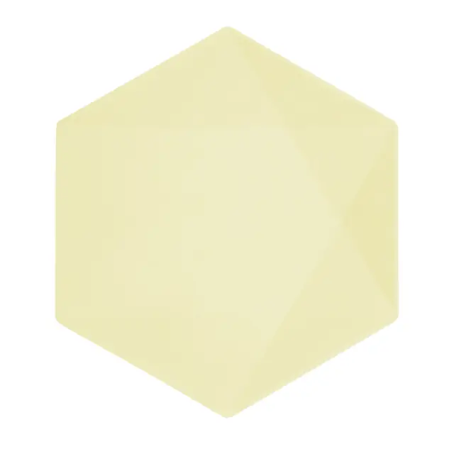 Πιάτα εξάγωνα Vert Decor Yellow 26.1 x 22.6 εκ - Κίτρινο Παστέλ / 6 τεμ