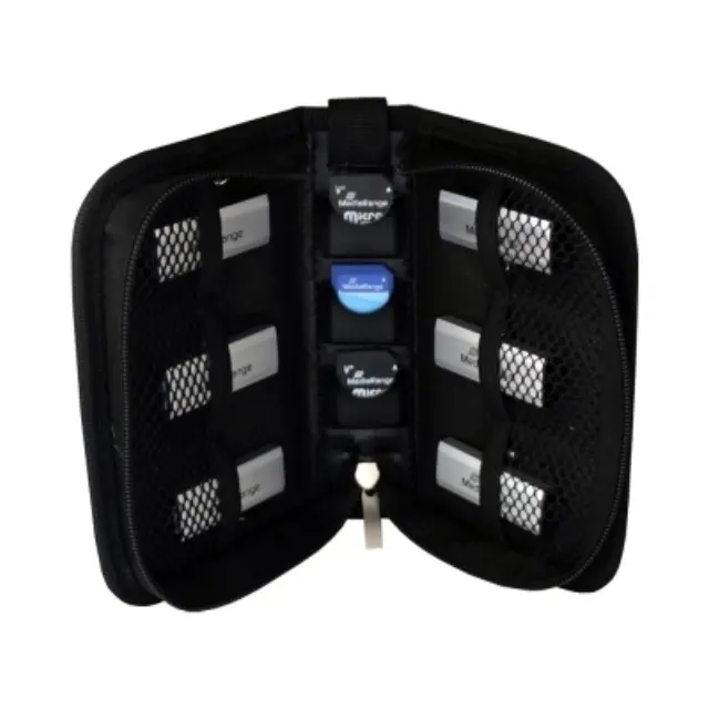 MediaRange Media Storage Wallet for 6 USB Flashdrives & 3 SD Memory Cards Nylon Black (MRBOX98) 3